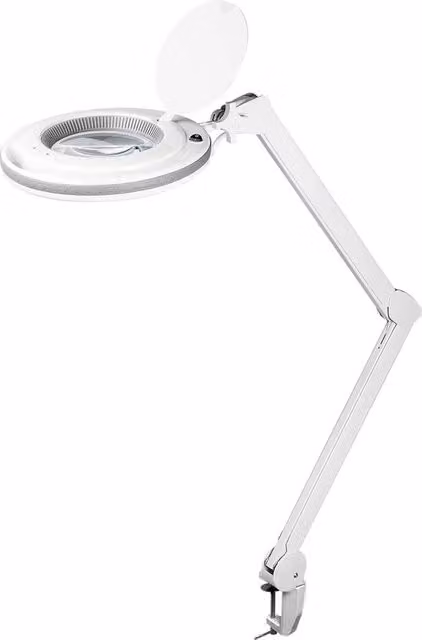 Lampada da studio LED bianca con tecnologia touch e design moderno regolabile per ufficio e casa