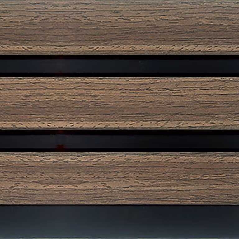Pannelli Acustici Murali per Pavimentazione da Bagno - 2400mm x 300mm - Marrone (Walnut)