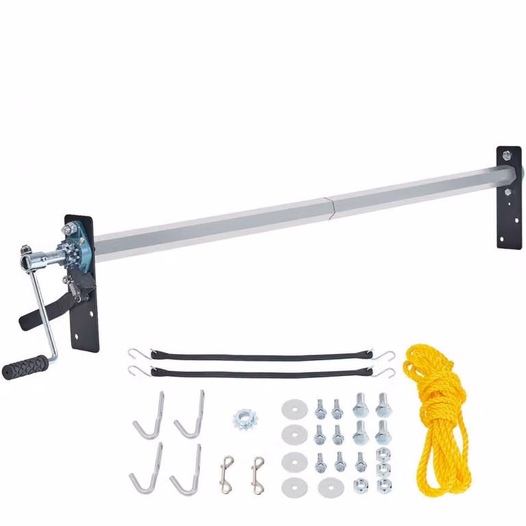 Set di teloni per rimorchi ribaltabili a manovella con trazione manuale, larghezza 64''-104'' - Telone professionale con fissaggio a cavo a sgancio rapido per rimorchi - Resistente alle intemperie e alle sollecitazioni - Accessori di alta qualità per le e