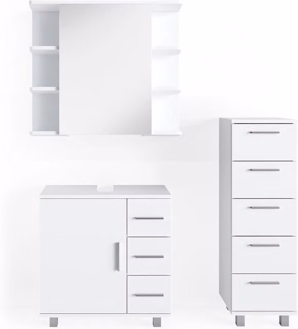 Set mobili bagno Ilias Bianco 3 pezzi Vicco