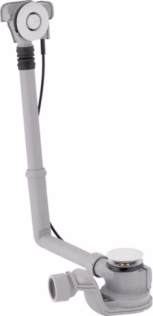 Kit piletta e sifone click-clack per vasca Geberit in ABS grigio con uscita Ø 50 mm
