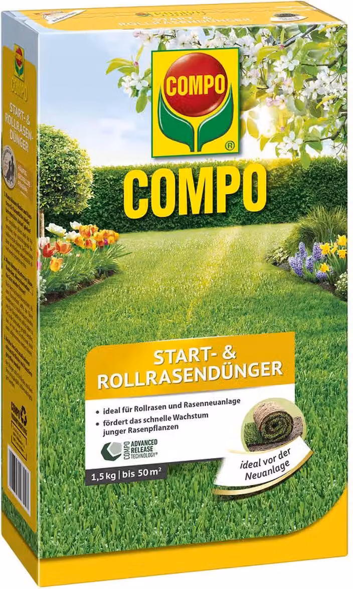 COMPO Fertilizzante per prati novelli e pronti all'uso per 50 m² - 1,5 kg