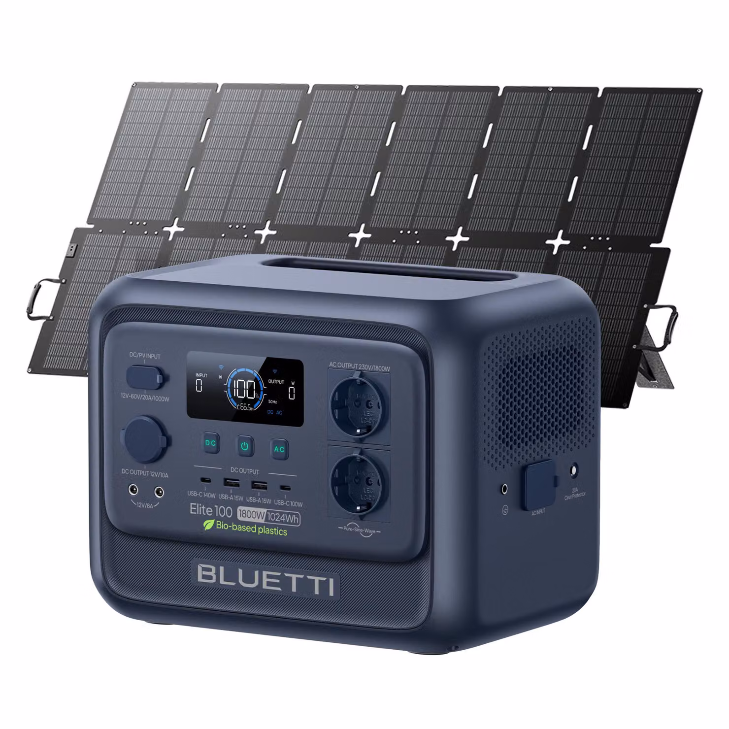 BLUETTI Elite 100 V2 generatore solare + pannelli solari da 500 W, centrale elettrica portatile da 1024 Wh per campeggio, situazioni di emergenza