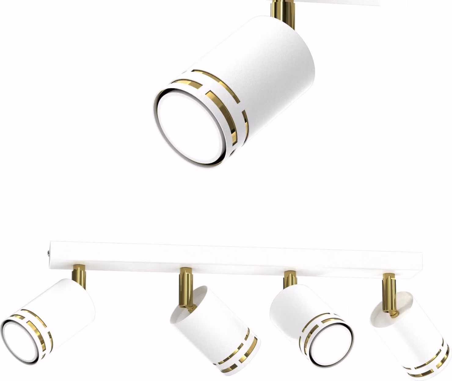 Lampada Da Soffitto In Oro Bianco Con Faretto Mobile A Led Gx53 Polish Spot Lamp