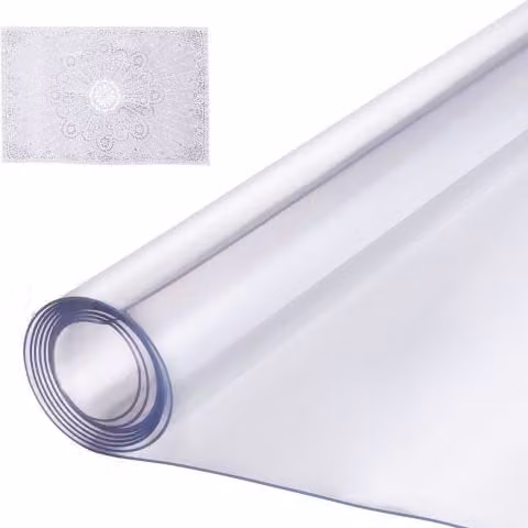 Tovaglia in PVC trasparente VEVOR impermeabile e facile da pulire, rettangolare, L: 76,2 cm x P: 152,2 cm