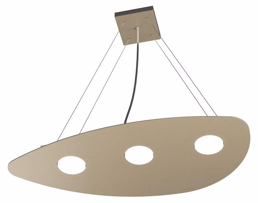 Sospensione Moderna Shape Metallo Sabbia 3 Luci Gx53