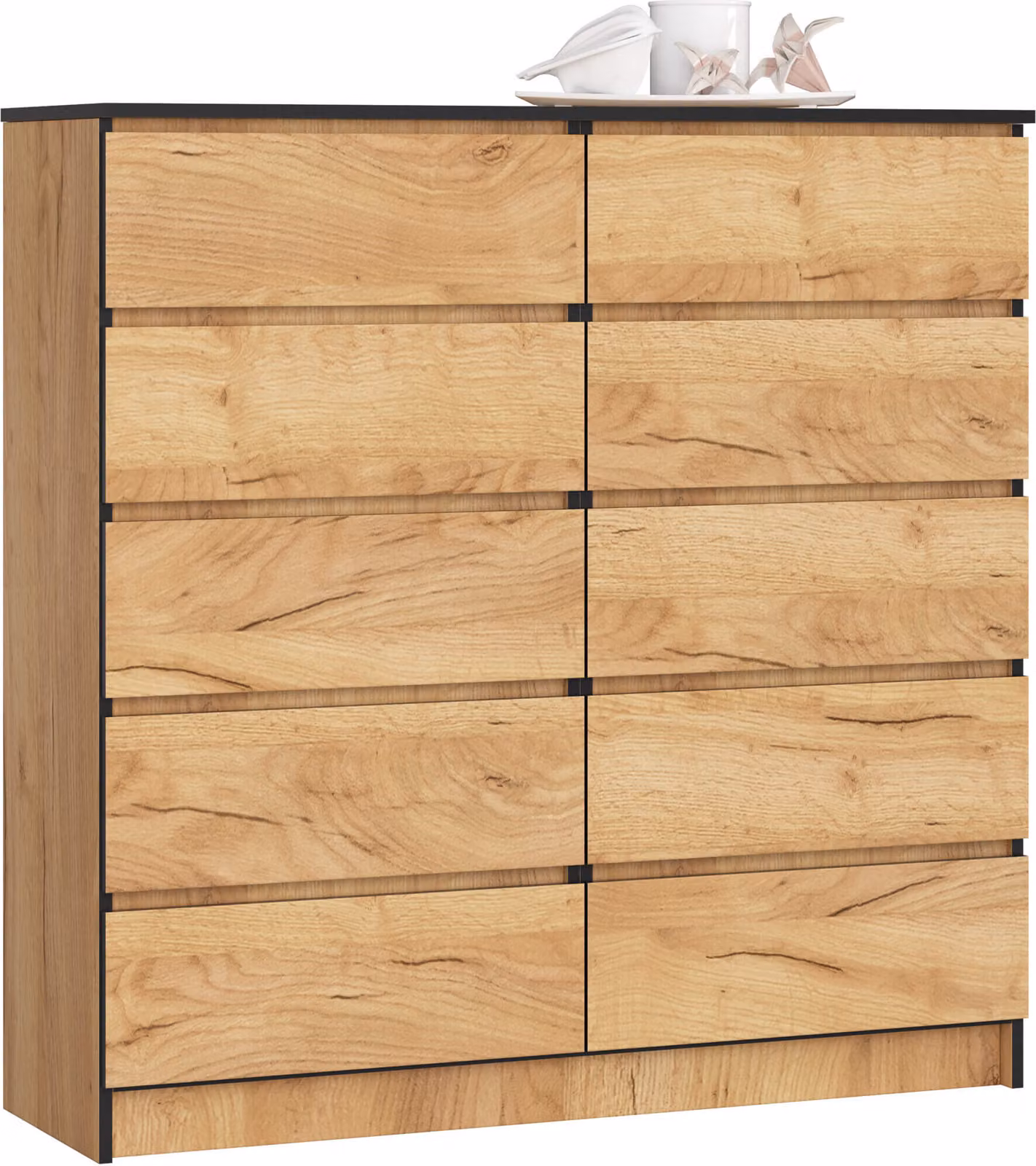 Akord Credenza 10 Cassetti Rovere Craft 120X40X121 Cm