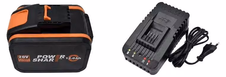 Batterie agli ioni di litio da 12,0 Ah, compatibili con i modelli Worx, con caricabatterie da 15C-12.0AhX1