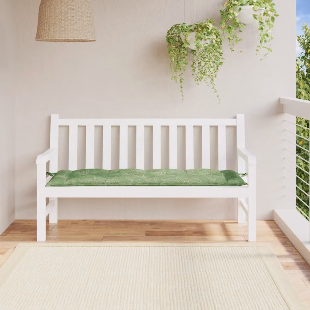 Cuscino per panca vidaXL verde in tessuto Oxford impermeabile e traspirante L/P/H: 150 x 50 x 7 cm