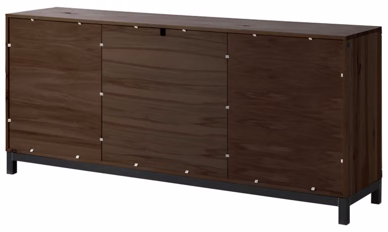 MASSIVMOEBEL24 | Credenza in legno di faggio 190x45x85 oliato marrone tabacco VILLANDERS #251