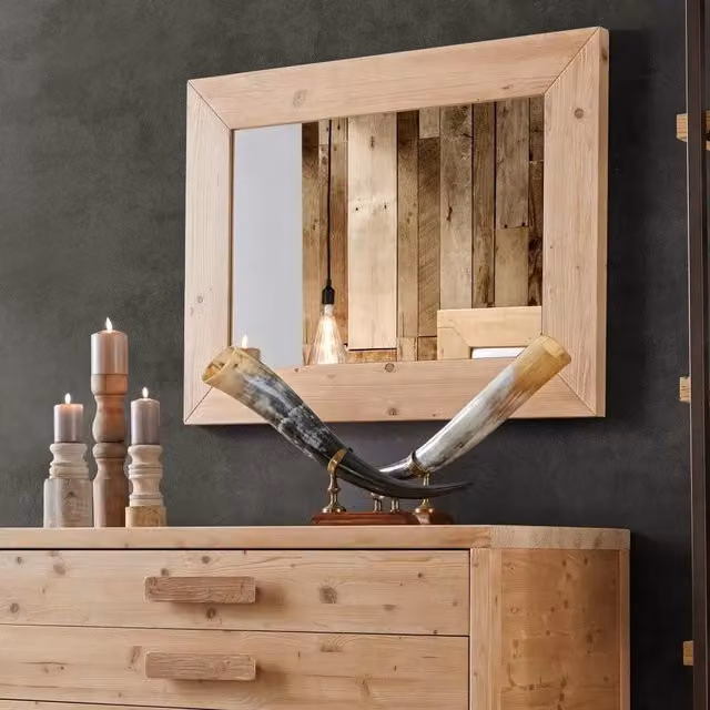 Specchio cortina in legno massello di abete - Mobili 2G