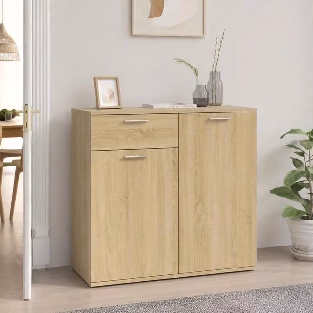 Sideboard Sonoma Oak 80x36x75 Cm Wood Material