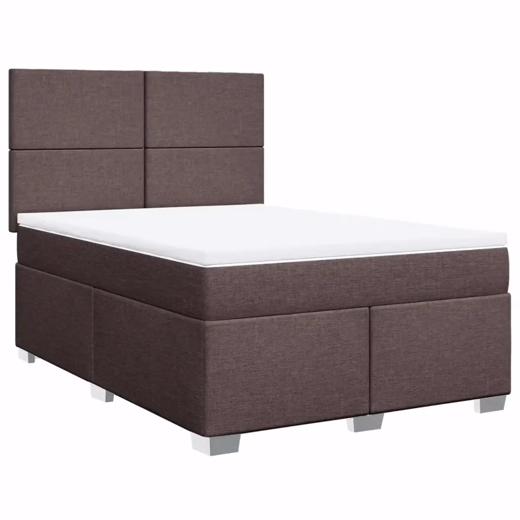 Letto Ibrido con Giroletto a Molle e Materasso vidaXL, Marrone e Bianco, L/P/H: 140 x 190 x 150,5 cm – 2