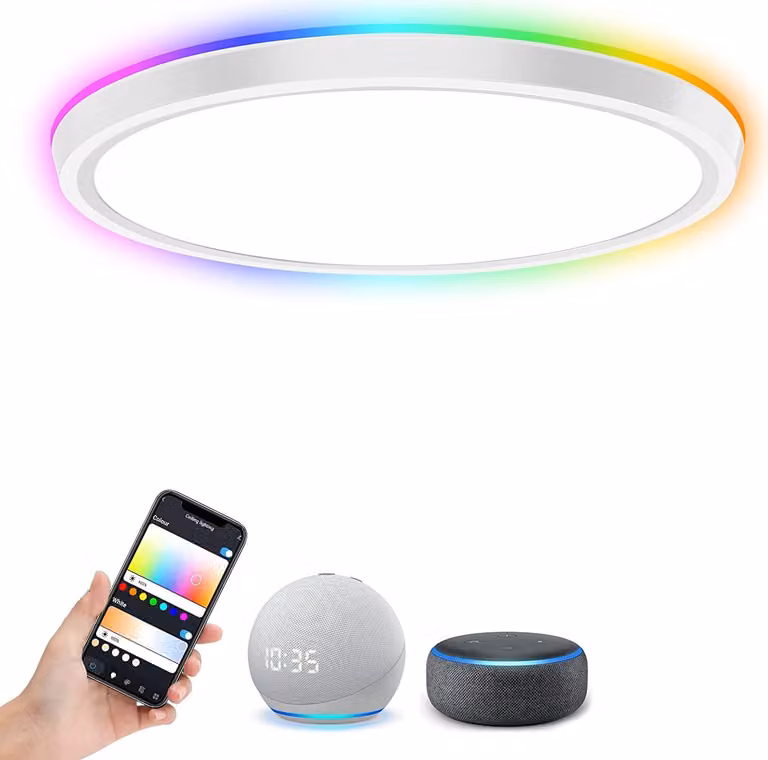 Immax NEO LITE TUDO Apparecchio da soffitto intelligente con retroilluminazione RGB 40 cm, 50W Tuya WiFi