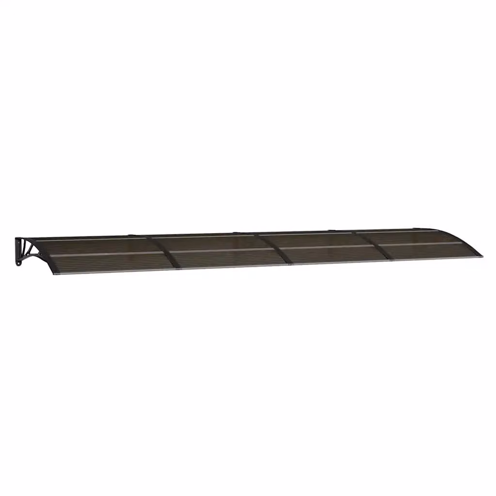 Pensilina per porta vidaXL in policarbonato nera L: 400 cm, P: 100 cm – 2
