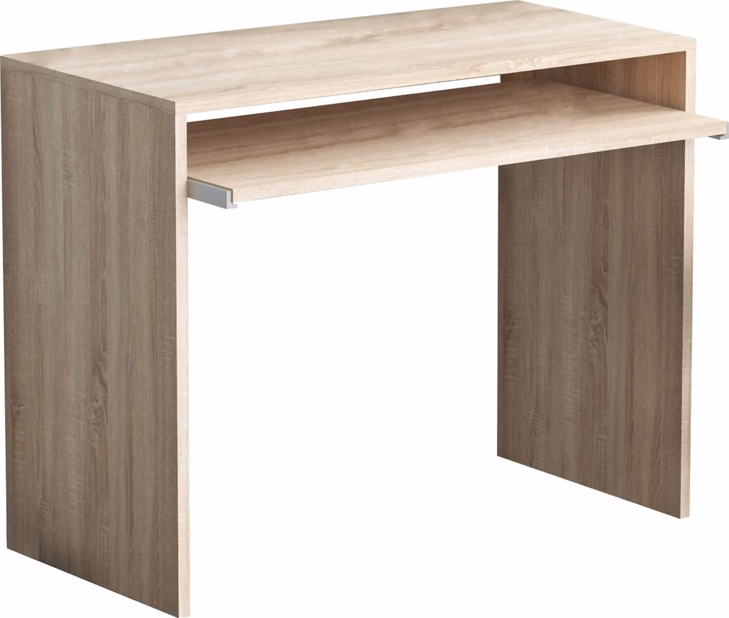Milani Home - scrivania moderna 90 x 45 x 74 cm con porta tastiera, effetto legno, per studio e ufficio