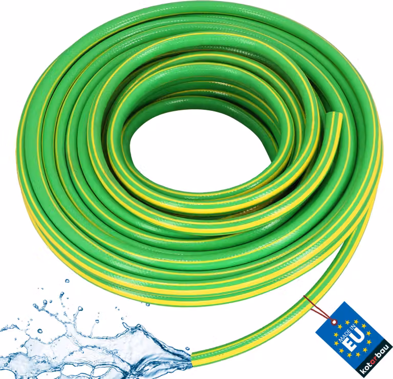 KOTARBAU® Tubo Acqua Giardino PVC 20 m Verde Giallo Tubo Giardino 1/2 Pollice 4 Strati Flessibile Resistente