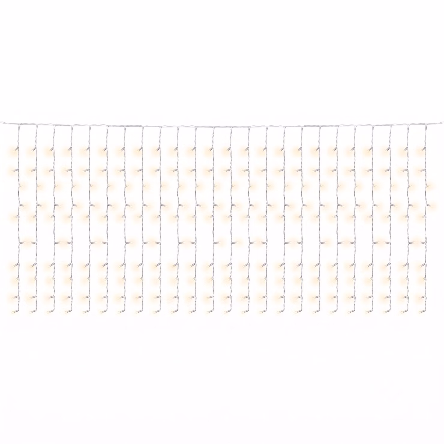 DICTROLUX Tenda Luminosa Premium con 240 LED Bianco Caldo, Prolungabile, H 1 m x L 4 m – 1
