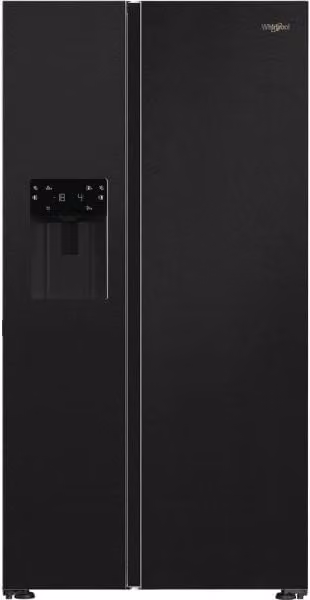 Whirlpool frigorifero side by side black con dispenser d'acqua, Dual No Frost, classe energetica D, H: 203.0 cm, L: 91.0 cm, P: 70.5 cm