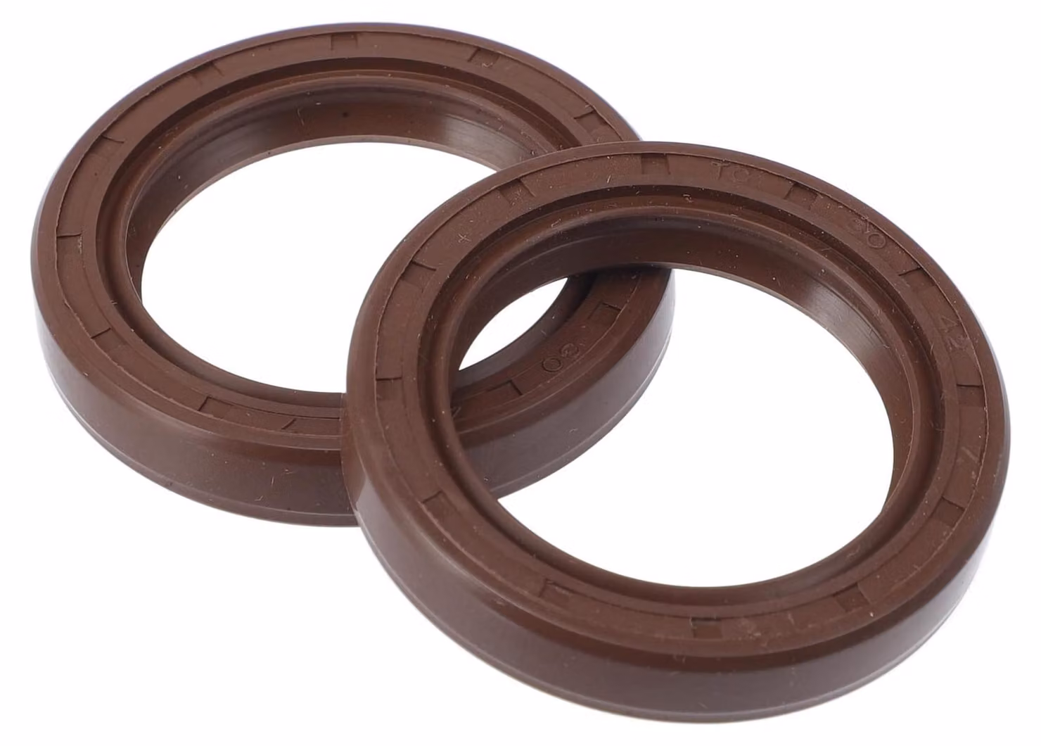 Guarnizione per albero TC, 30x42x7 mm, gomma FKM, a doppia labbro, confezione da 2 pezzi.