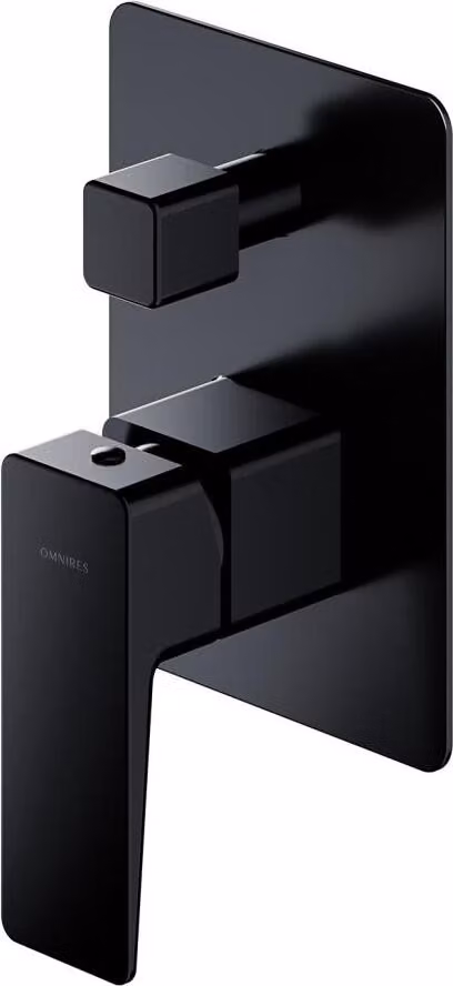 Omnires PARMA PM7435BL miscelatore incasso vasca/doccia, nero opaco