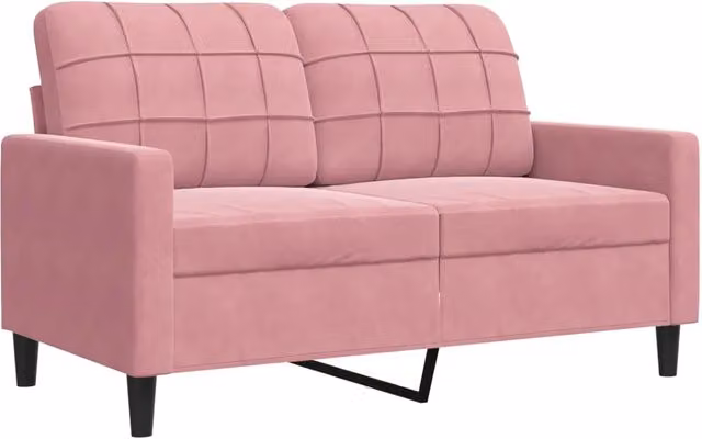 Divano | Divano da soggiorno | Sofa a 2 Posti Rosa 120 cm in Velluto