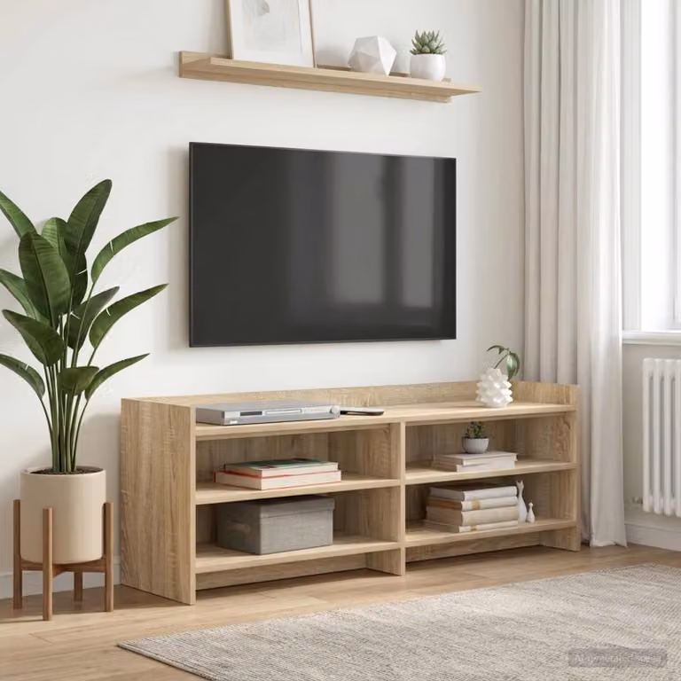 Mobile TV vidaXL moderno in legno ingegnerizzato color rovere Sonoma, L 135 x P 33 x H 47 cm