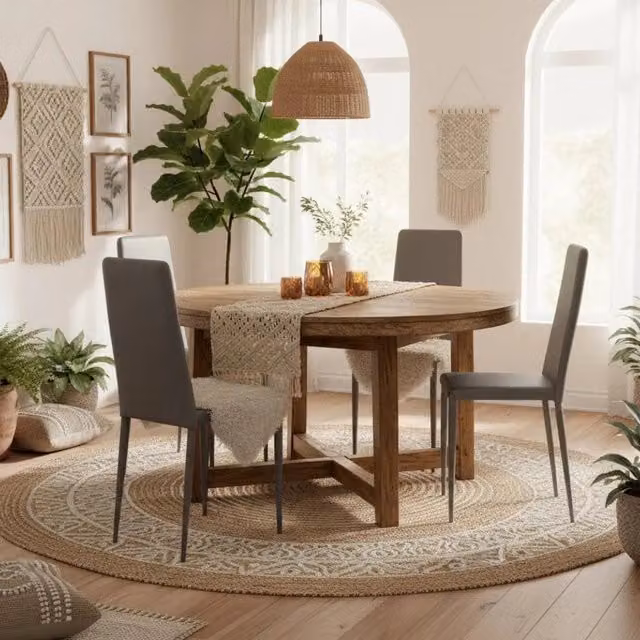 Set di 4 sedie da pranzo impilabili in similpelle grigio chiaro Arianna con struttura in metallo facili da pulire | Duzzle