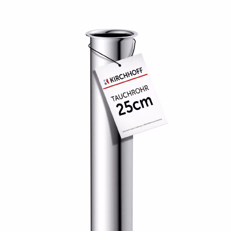 Tubo di scarico per sifone, 25 cm, cromato, 250 mm, 1 1/4 pollici