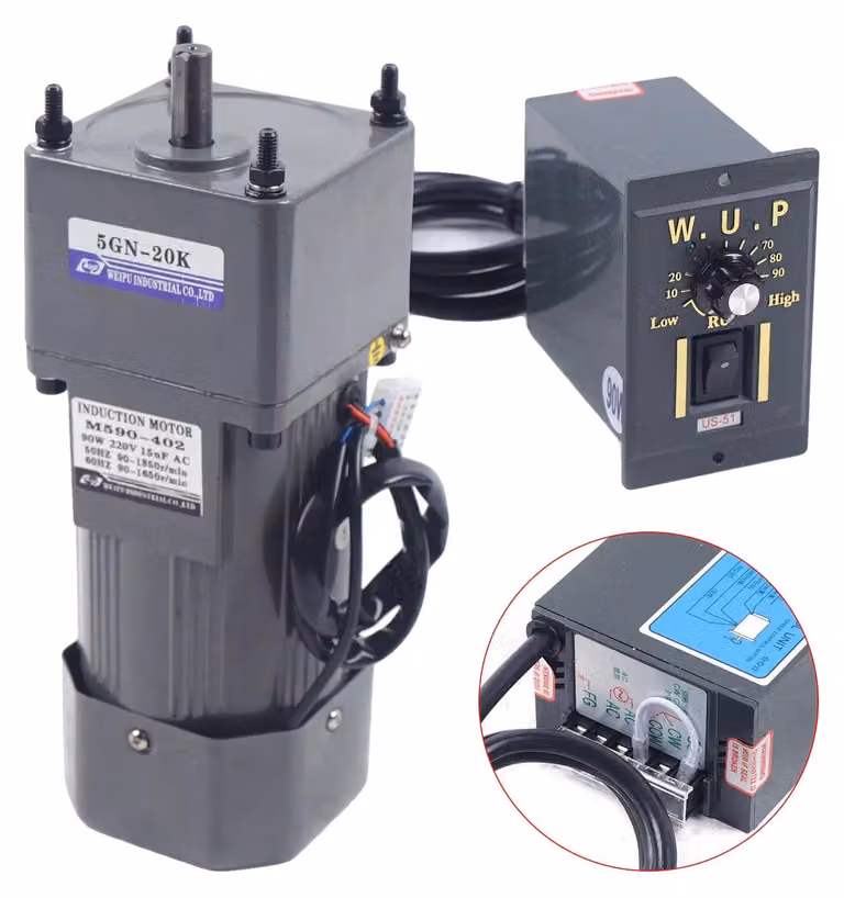 Motoriduttore elettrico, coppia elevata, regolazione efficiente della velocità, grigio, 220 V