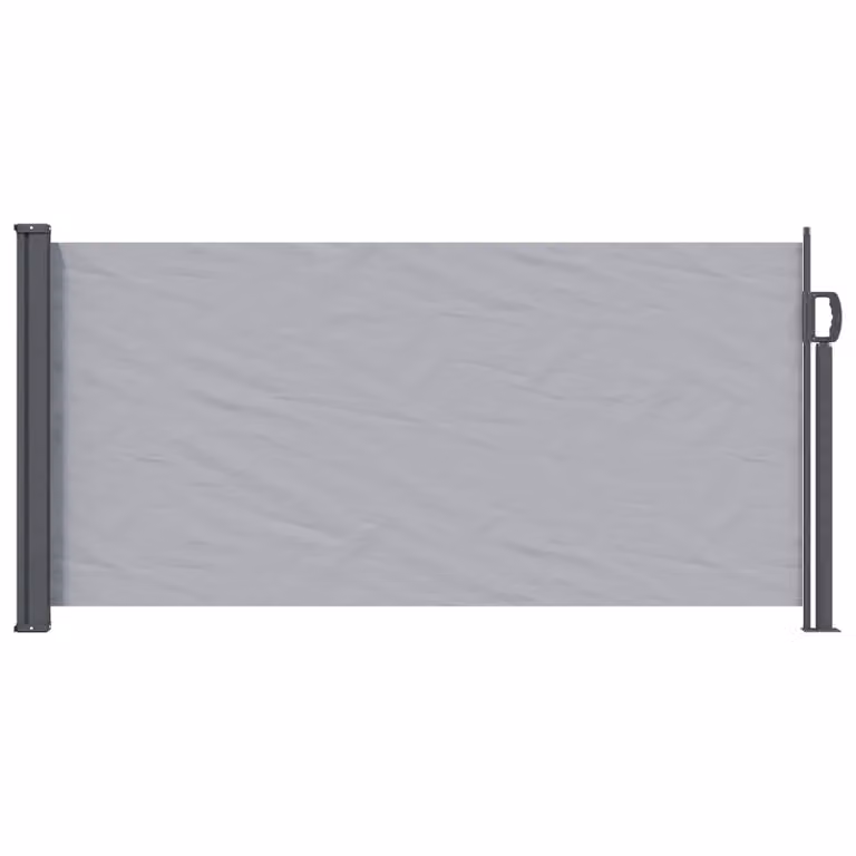 Tenda laterale retrattile vidaXL in poliestere grigio con struttura in acciaio, L: 300 cm, H: 100 cm