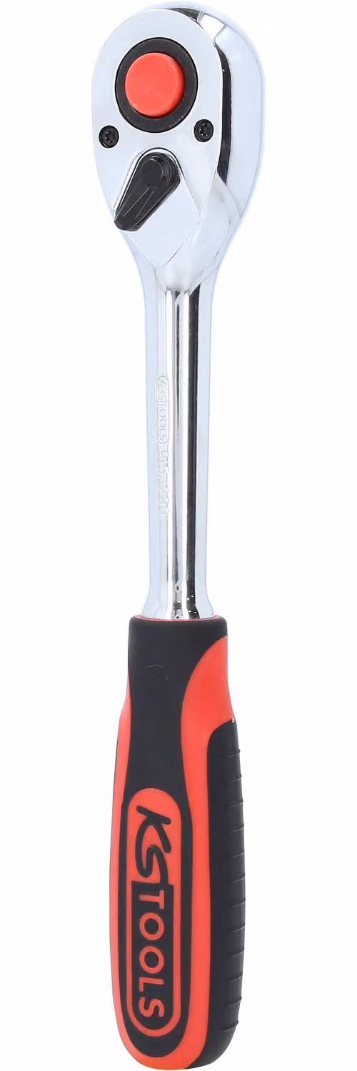 KS TOOLS 1/2" CHROMEplus cricchetto reversibile 72 denti impugnatura in plastica - 915.1290