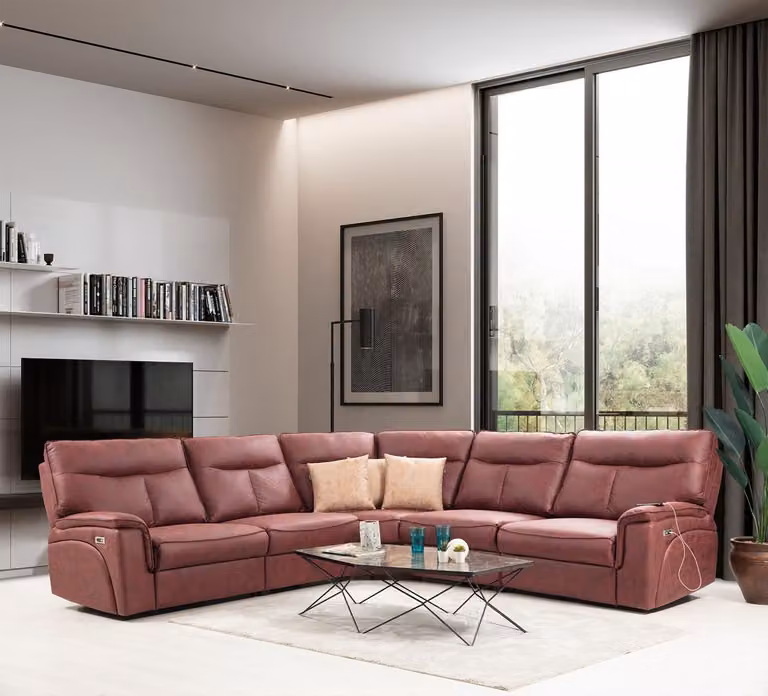 Ecksofa Modern Relax Sitz Luxus Möbel Wohnzimmer Sofa Couch L-Form