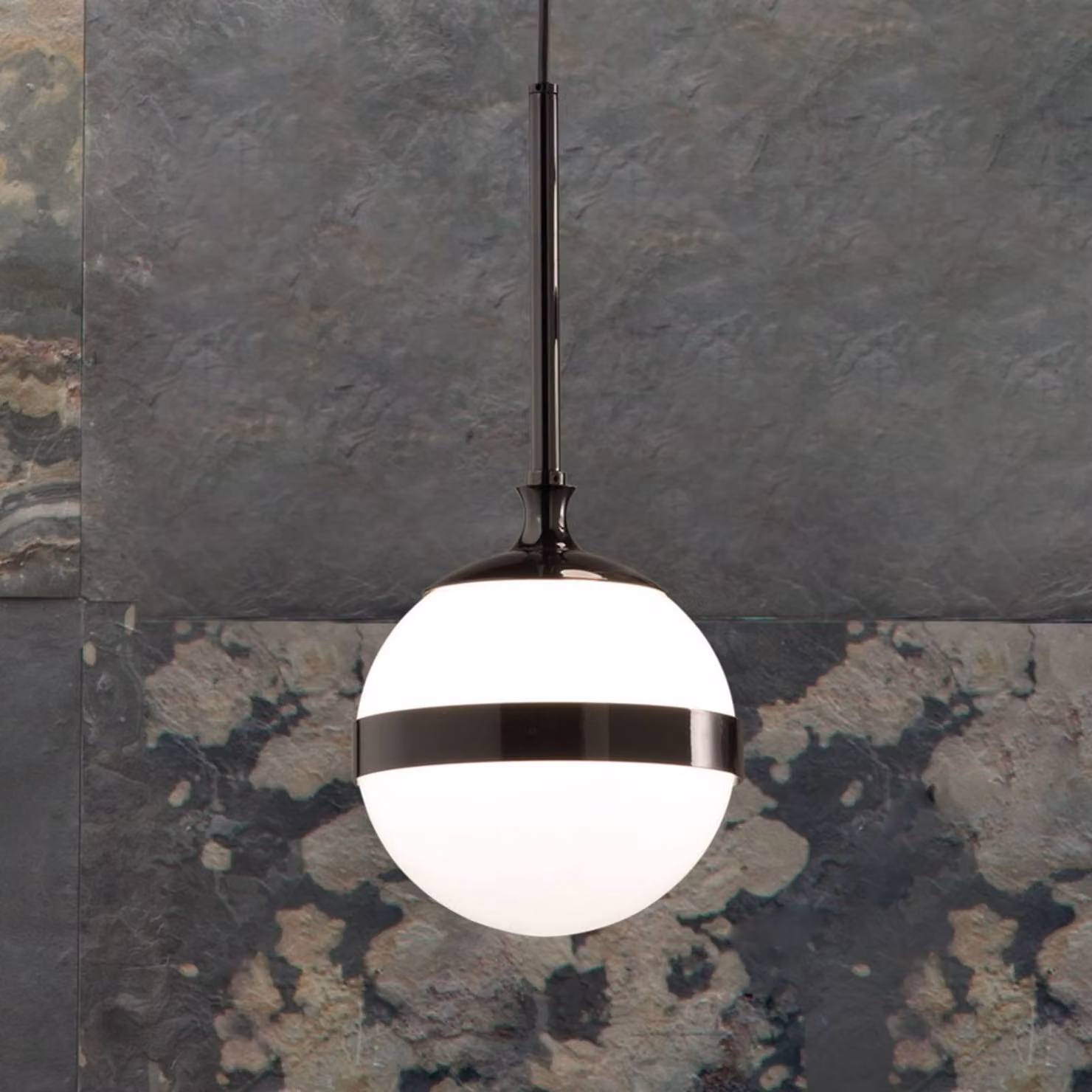 Vistosi Lampada a sospensione Peggy, dimmerabile, Nero, Soggiorno / Sala da pranzo, Vetro, Design, Lampada a sospensione