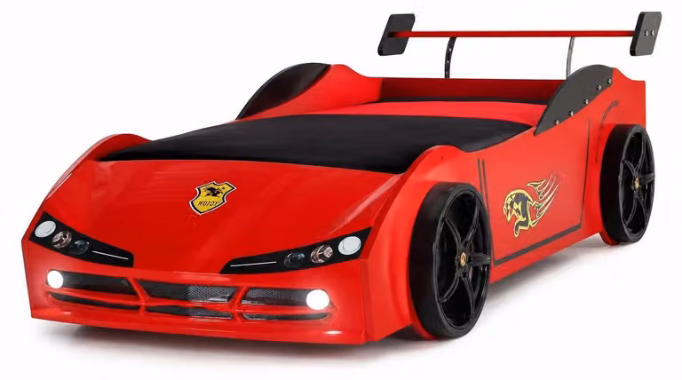 Stanza dei bambini a tema auto da corsa, design moderno ed elegante