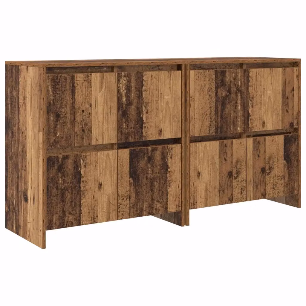 Set di 2 credenze vidaXL in legno effetto antico marrone L: 70 cm, P: 41 cm, H: 75 cm – 2