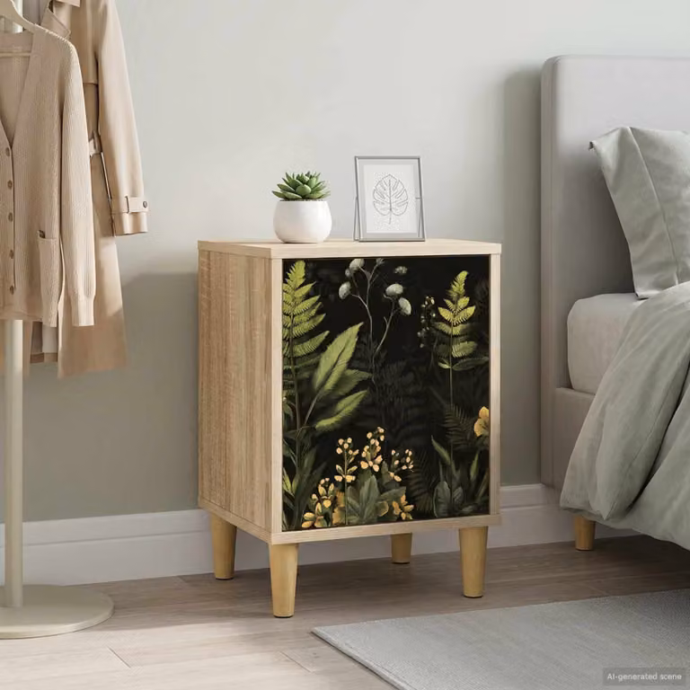 Armadio da Notte vidaXL RHENEN Rovere Sonoma L: 36 cm, P: 33 cm, H: 50 cm