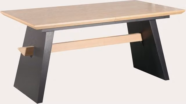 Tavolo da pranzo rettangolare allungabile Banak in legno di rovere marrone moderno