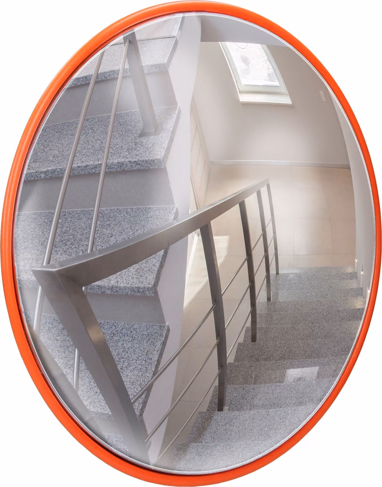 ECD Germany Specchio per il traffico Ø 30 cm con supporto orientabile, rosso, infrangibile, resistente alle intemperie, facilita l'ingresso e l'uscita, specchio di sicurezza Specchio di sorveglianza Specchio panoramico Specchio convesso