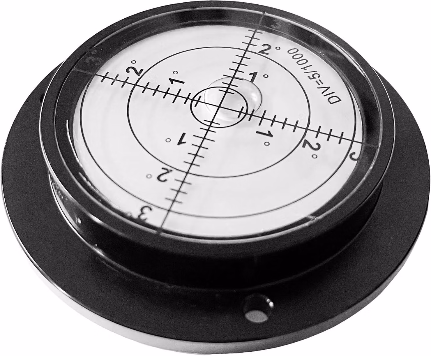 Livella a bolla rotonda, con corpo in alluminio, dimensioni 80x62x15 mm, per un allineamento preciso