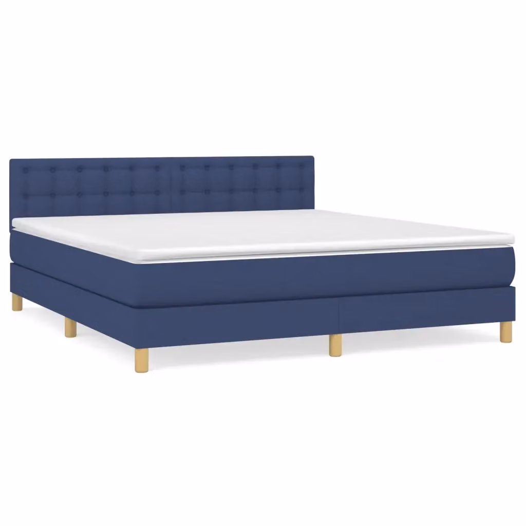Letto Ibrido con Giroletto a Molle e Materasso vidaXL, Blu e Bianco, L/P/H: 180 x 200 x 88 cm – 2