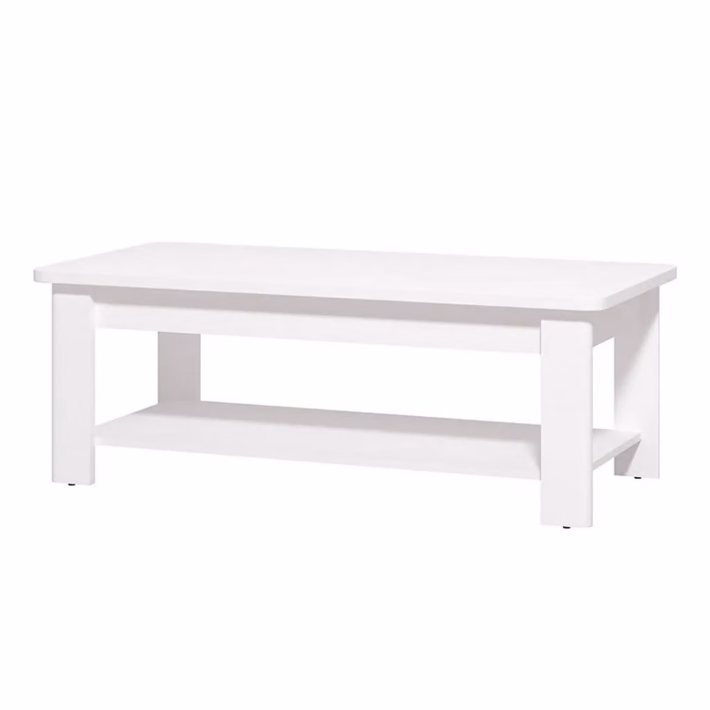 Tavolino da salotto moderno DMORA Pella bianco L: 126 cm, P: 60 cm, H: 45 cm – 2