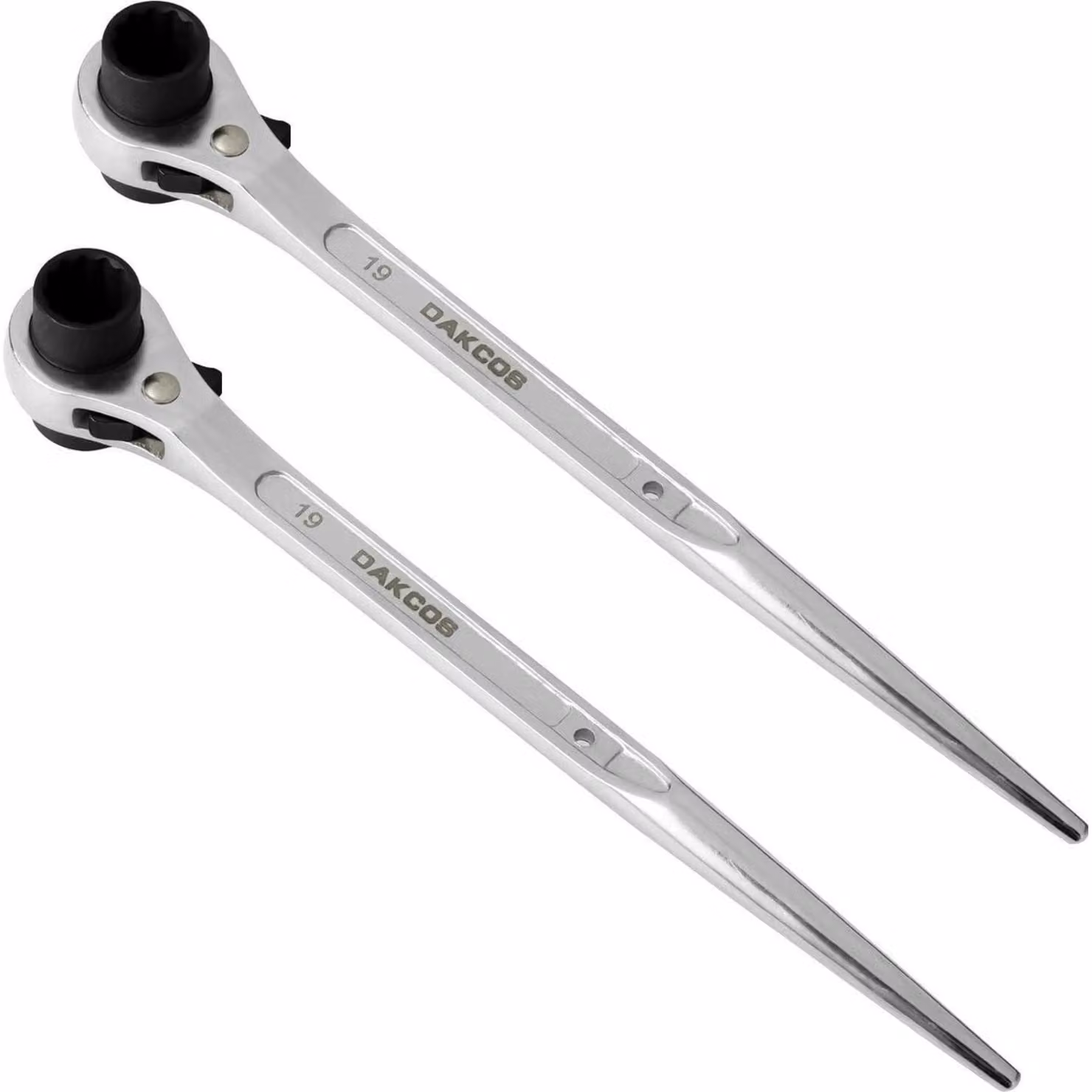 Set di chiavi a bussola per ponteggi, 19/22 mm, intercambiabili, in acciaio CR-V, finitura opaca, lunghezza 310 mm