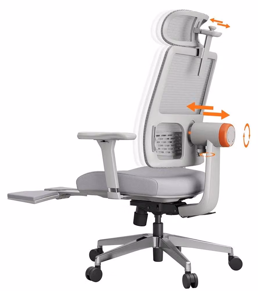 Sedia ergonomica da ufficio - Sedia da lavoro - Sedia per ufficio - Sedia per computer - Sedia da ufficio con supporto lombare regolabile