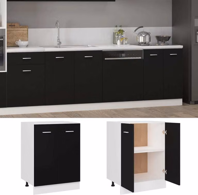 Armadio Inferiore “Lyon” Nero 60x46x81,5 cm