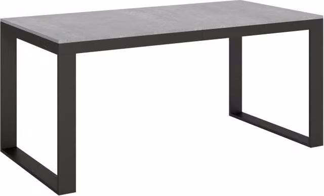 Tavolo allungabile Itamoby moderno con telaio in metallo antracite e piano in laminato, L/P/H: 90 x 180/440 cm