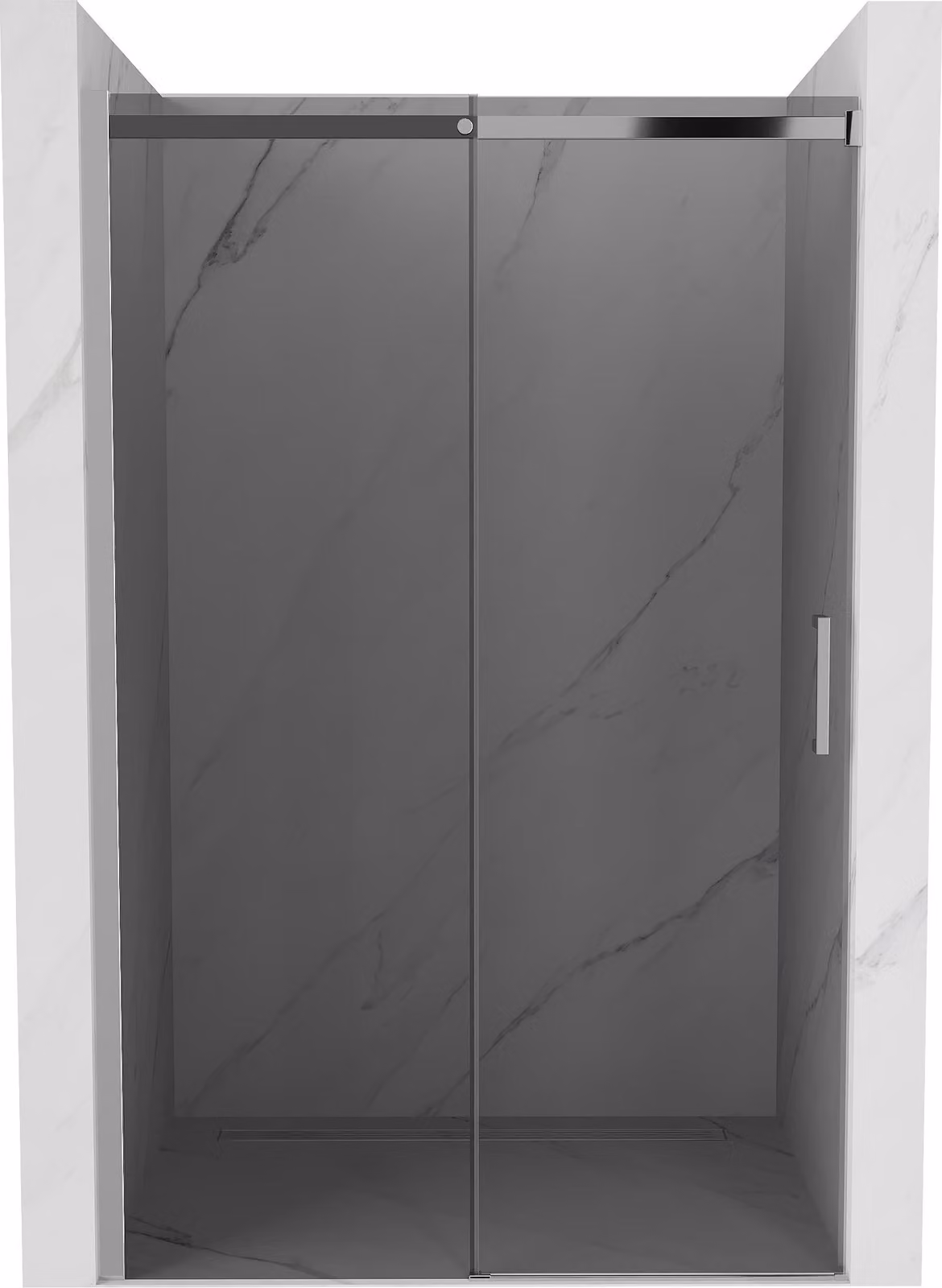 Mexen Omega porta doccia scorrevole 150 cm, grafite, cromo - 825-150-000-01-40