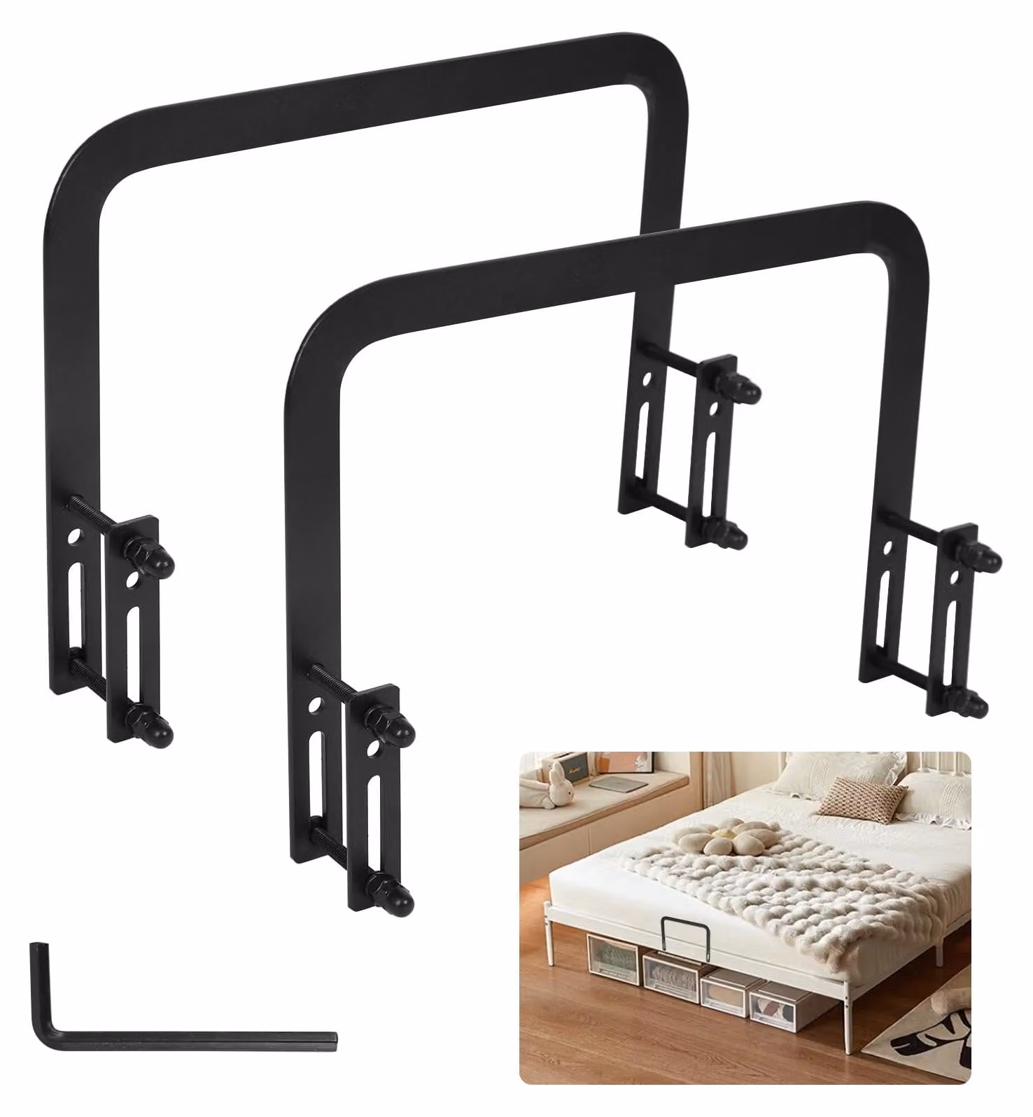 Tappi antiscivolo per materassi, confezione da 2, adatti per pannelli letto, tatami e letti a sospensione