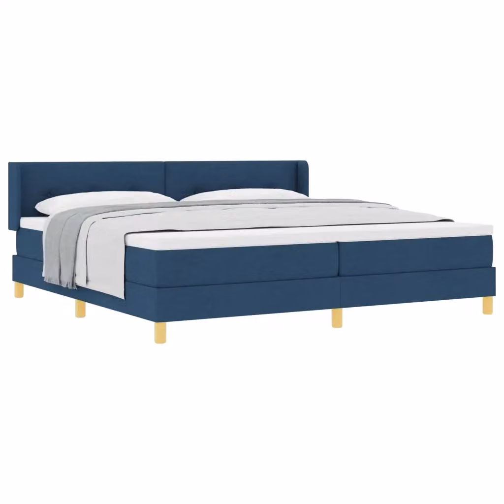 Letto a molle moderno vidaXL con testiera in tessuto blu L: 200 cm, P: 200 cm, H: 280 cm – 2