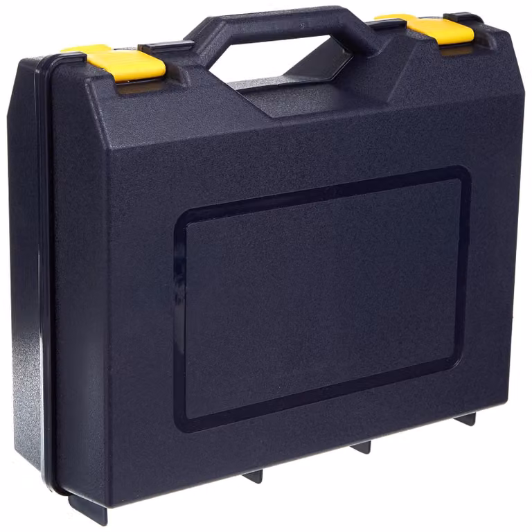 Valigetta portautensili vuota - 385 x 330 x 130 mm - 1,1 litri - Blu e giallo - Con inserto in gomma piuma - PP antiurto